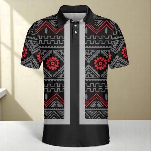 HW250714M10 Native American Polo T-Shirt 3D