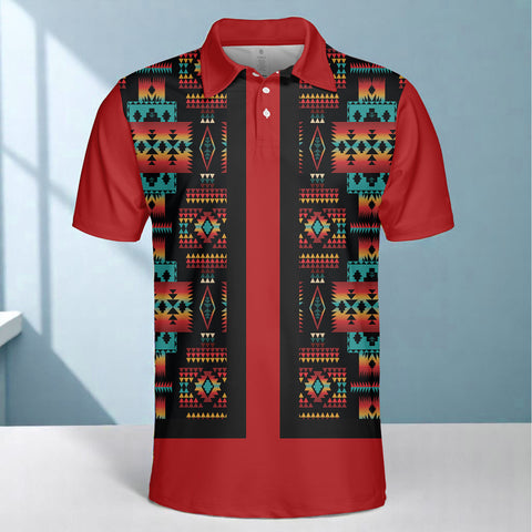 HW250714M11 Native American Polo T-Shirt 3D