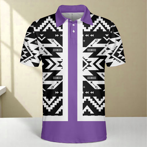 HW250714M12 Native American Polo T-Shirt 3D