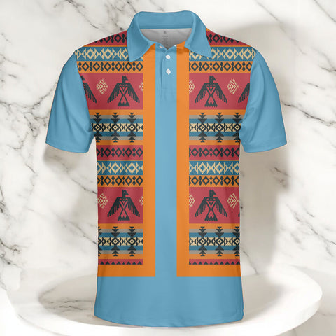 HW250714M15 Native American Polo T-Shirt 3D