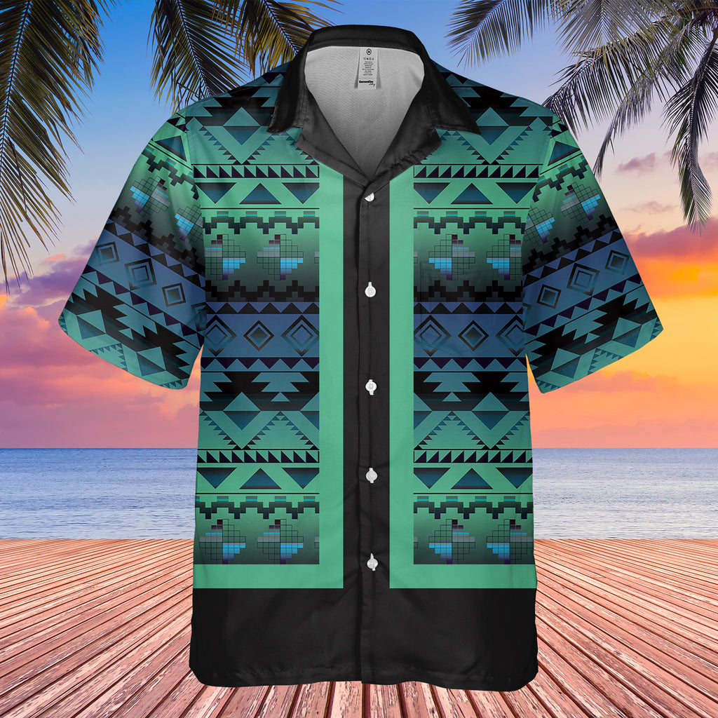 HW250714M16 Native American Hawaiian Shirt 3D