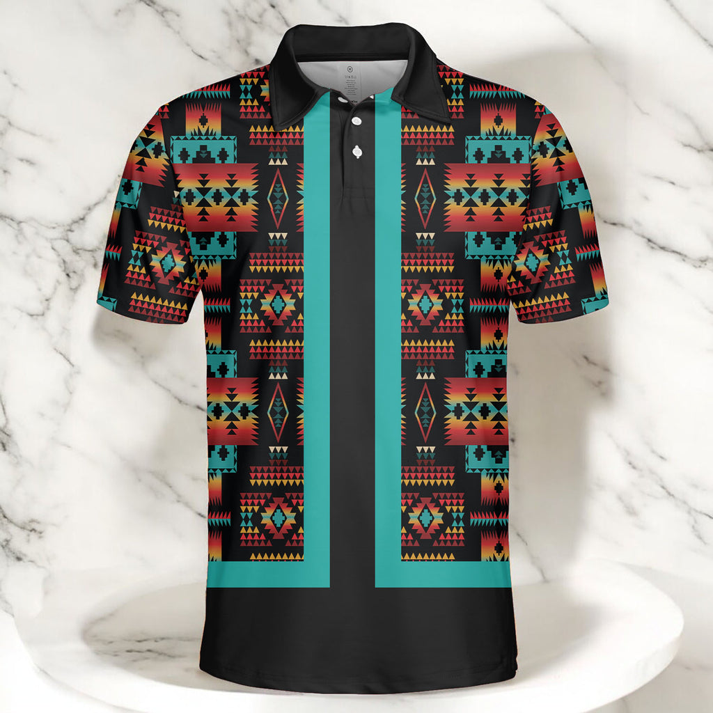 HW250714M17 Native American Polo T-Shirt 3D