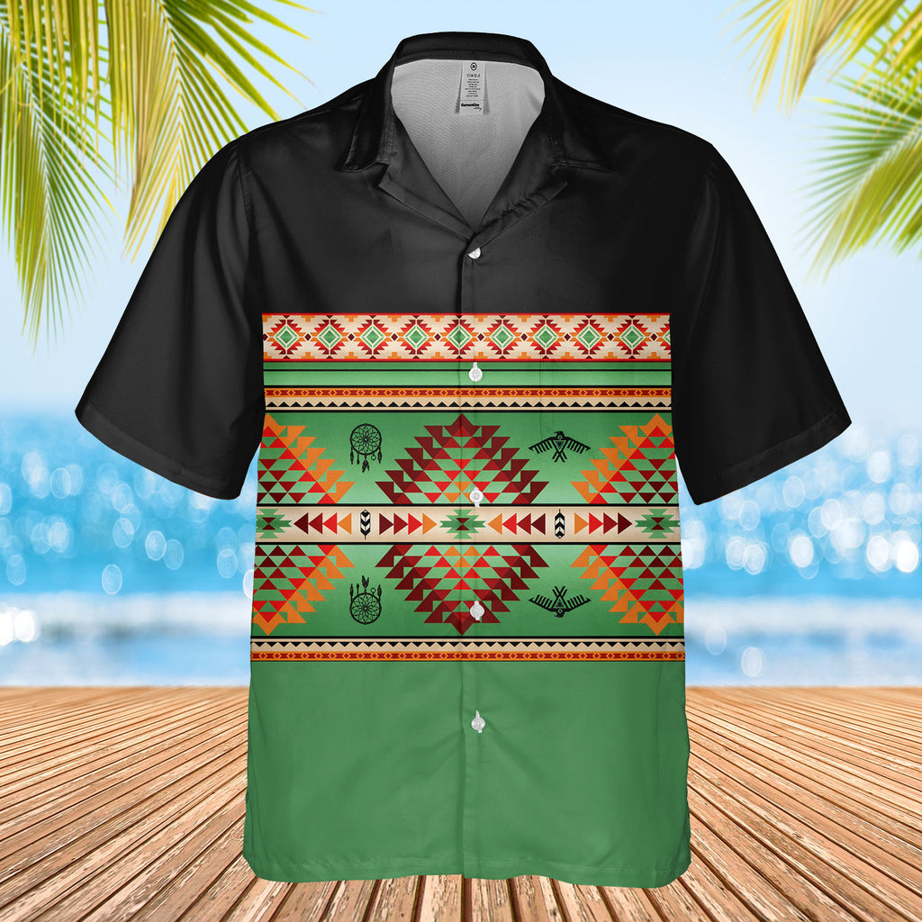 HW250715M04 Native American Hawaiian Shirt 3D