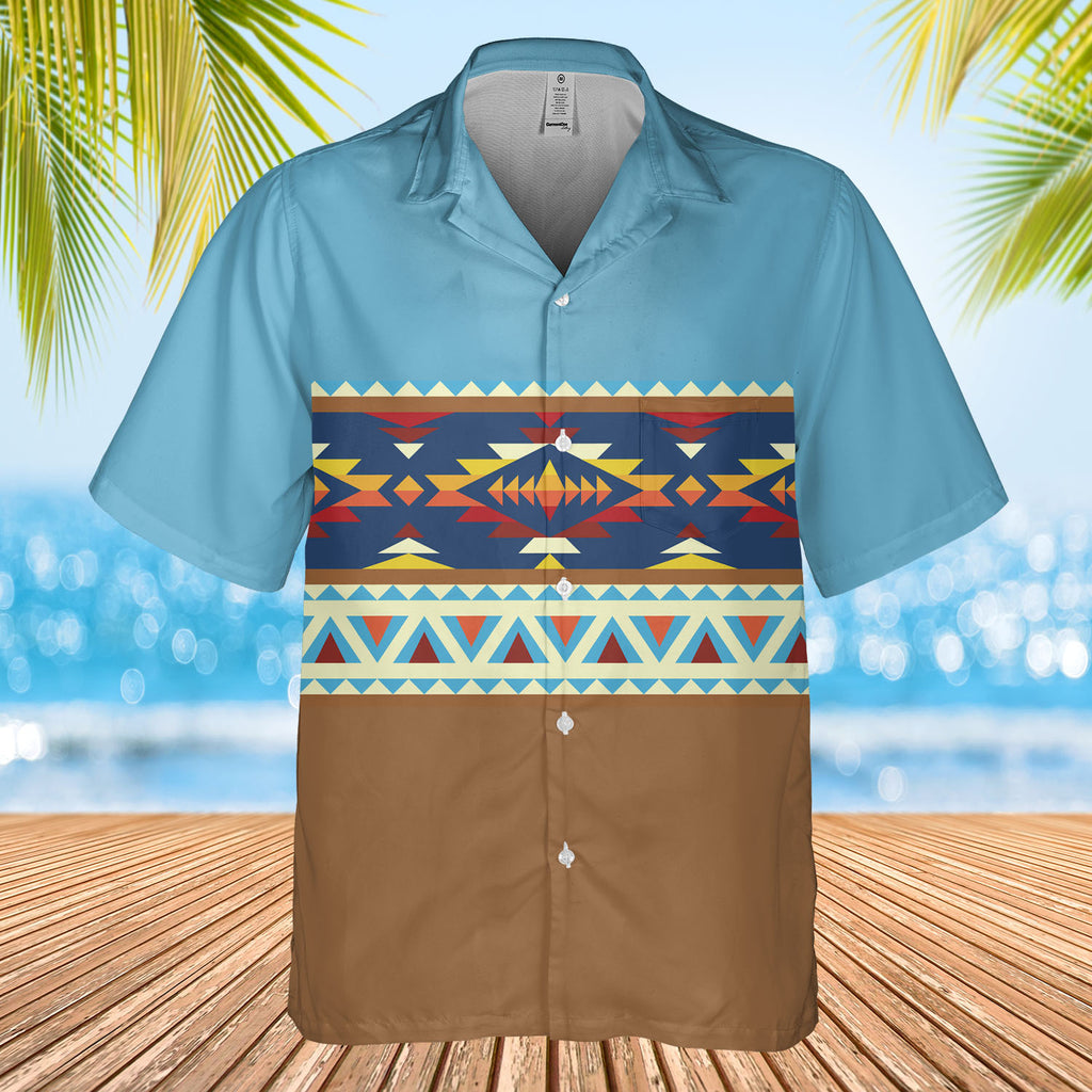 HW250715M06 Native American Hawaiian Shirt 3D