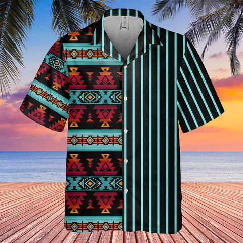 HW250721M04 Native American Hawaiian Shirt 3D