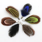 Natural Feather Tassel Charms – 12 Pcs Set for Earrings, Necklaces & Crafts