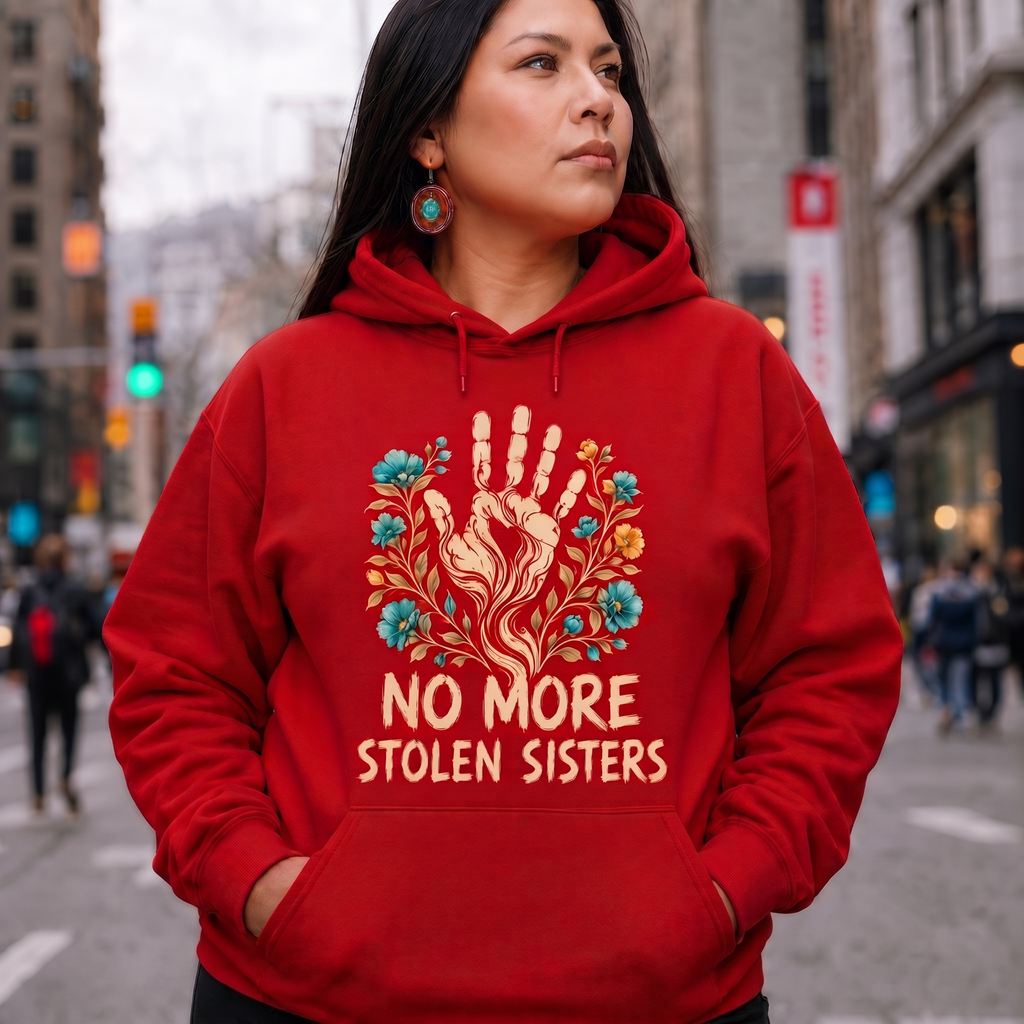 Handprint Wildflowers Native American-Inspired 2D Hoodie HDm001