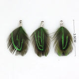 Natural Feather Tassel Charms – 12 Pcs Set for Earrings, Necklaces & Crafts