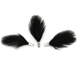 Natural Feather Tassel Charms – 12 Pcs Set for Earrings, Necklaces & Crafts