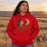 Healing Roots Crescent Moon Native American-Inspired 2D Hoodie HDm018