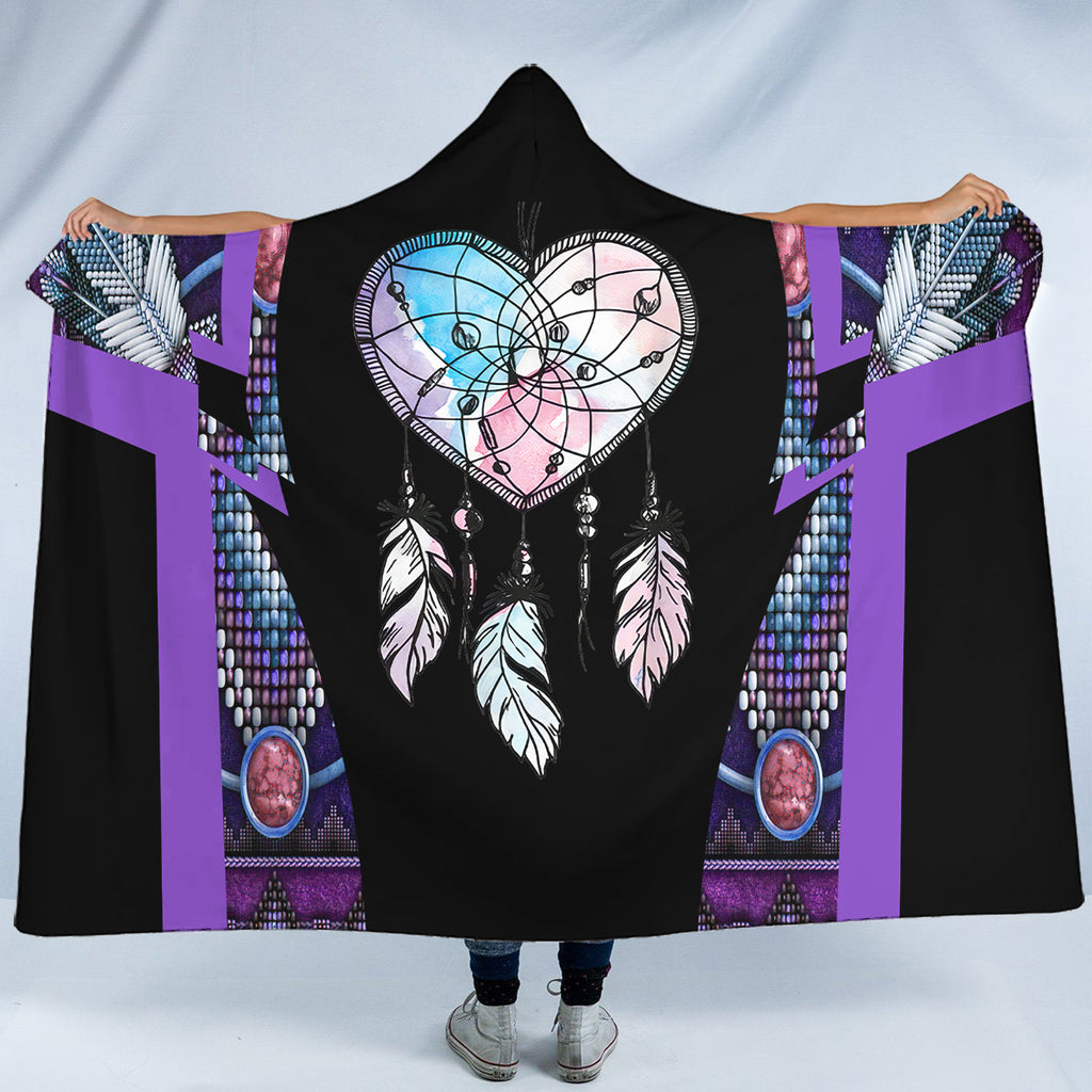 Heart Dreamcatcher Native American-Inspired Hooded Blanket BS-000182v3