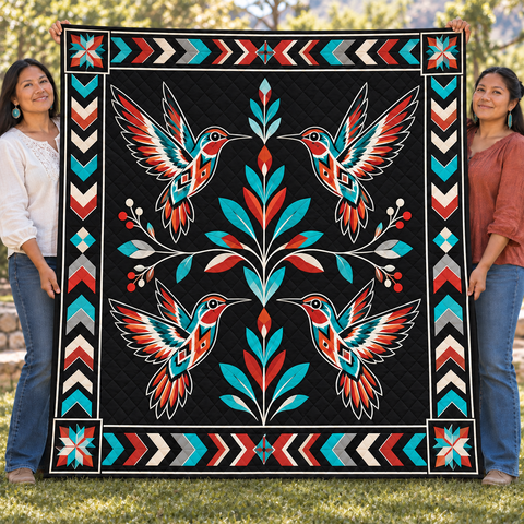 Humming Bird Native American-Inspired Quilt Qm004