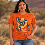 Hummingbird Feather Native American-Inspired 2 Sided 2D T-Shirt TSm082
