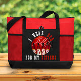 I Wear Red For My Sisters v2 Native American Tote Bag With Mesh Pockets