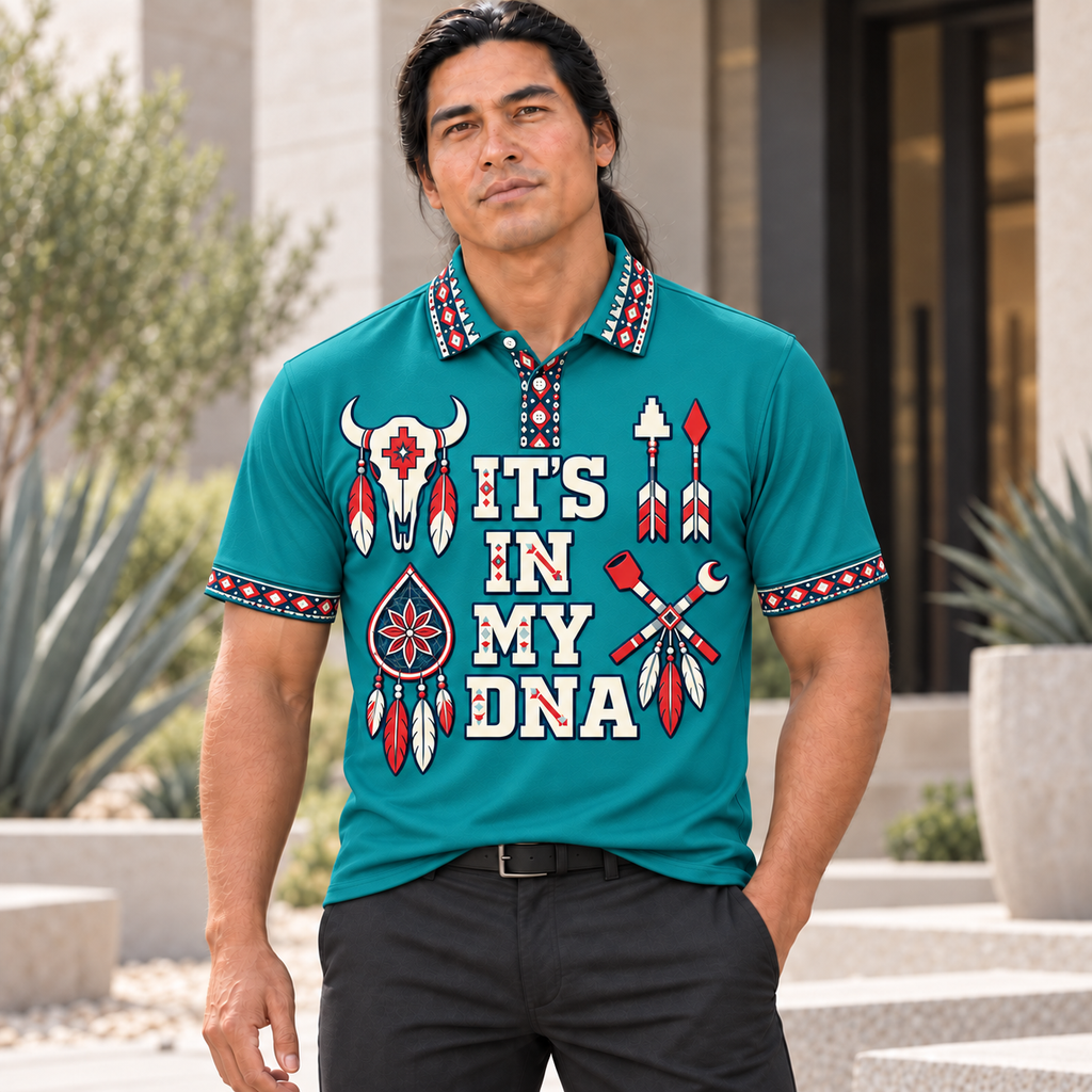 It’s In My DNA Native American-Inspired Polo T-Shirt 3D PLm026