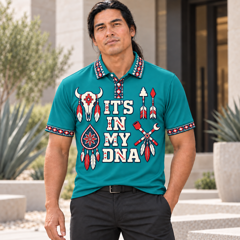It’s In My DNA Native American-Inspired Polo T-Shirt 3D PLm026