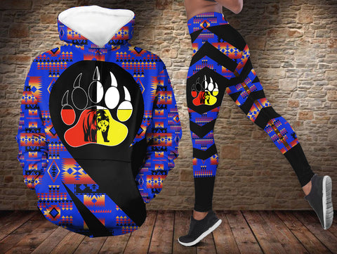 LB00233v2 Mama Bear Native American Hoodie Leggings Set