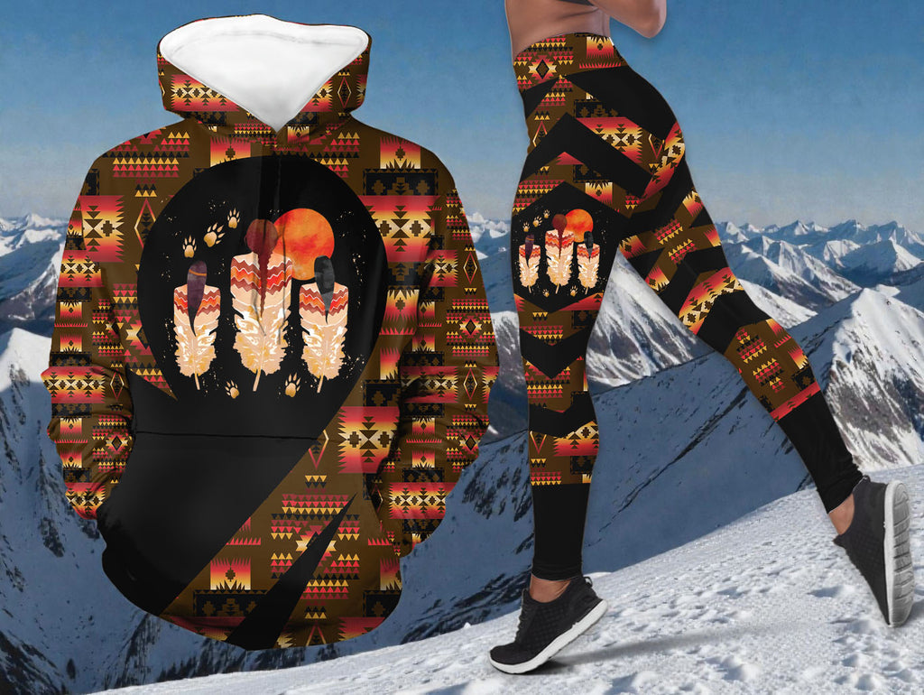 LB00237v2 Sisters Native American Hoodie Leggings Set