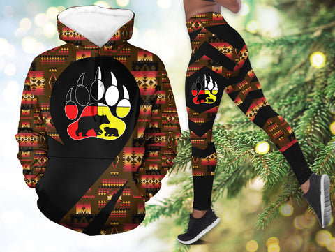 LB00237v3 Mama Bear Native American Hoodie Leggings Set