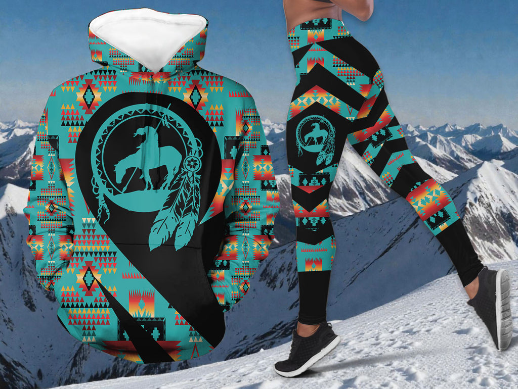 LB00247 Trail of Tears Native American Hoodie Leggings Set