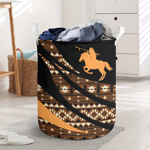 LB250123M01 Warrior Native American Laundry Basket