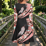 LSD260326M01 Native American Round Neck Long Sleeve Dress