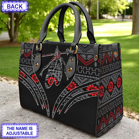LT250514M01 Custom Name Native American Leather Bag