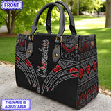 LT250514M05 Mama Bear Custom Name Native American Leather Bag