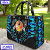 LT250514M06 Tribe Turtle Custom Name Native American Leather Bag