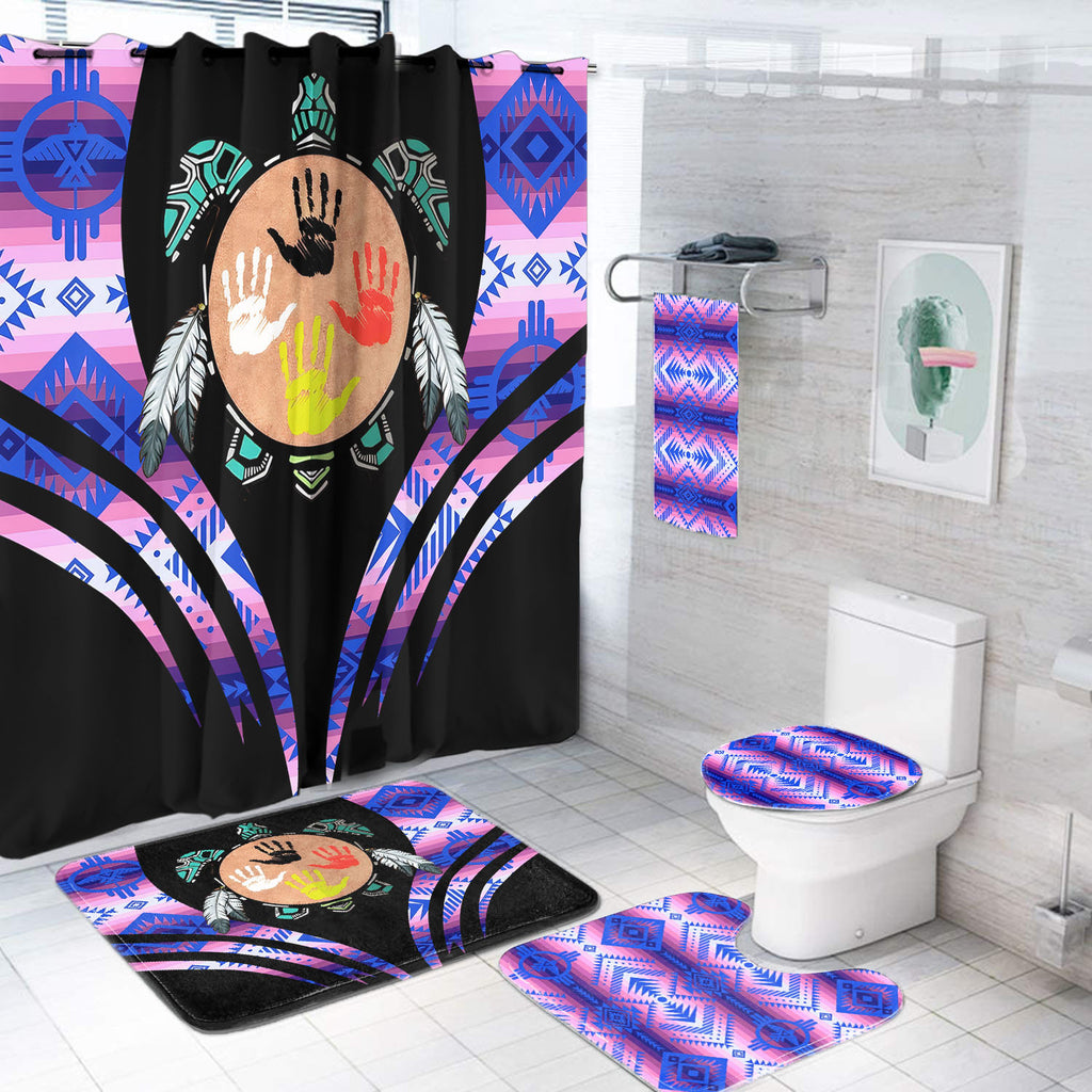 LT250514M08 Tribe Turtle Native American Bathroom set