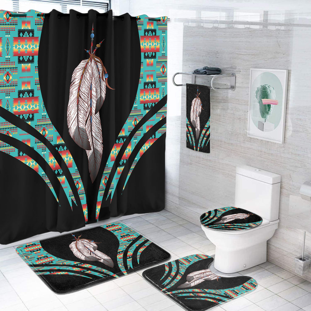 LT250514M15 Feather Native American Bathroom set