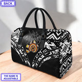 LT250515M04 Bear Paw Custom Name Native American Leather Travel Bag
