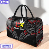 LT250515M08 Mama Bear Custom Name Native American Leather Travel Bag