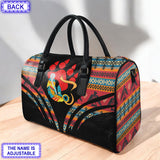 LT250515M10 Grandma Bear Custom Name Native American Leather Travel Bag
