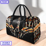 LT250515M21 Grandma Bear Custom Name Native American Leather Travel Bag