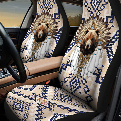 LVR0050v2 Bear Chief Native American Car seat cover