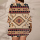 LVR0057 Bear Native American Beach Kimono