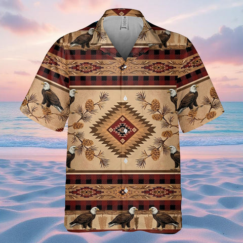 LVR0057v5 Eagle Native American Hawaiian Shirt 3D