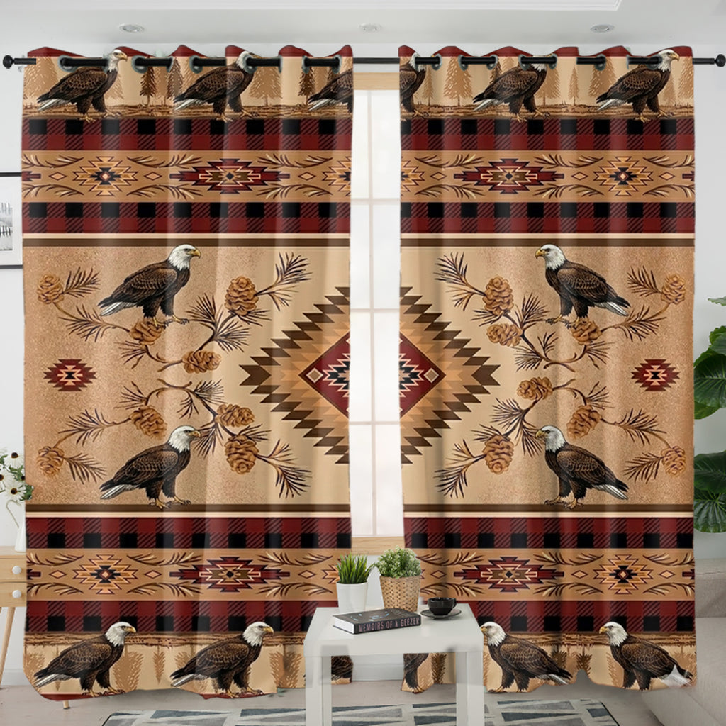 LVR0057v5 Eagle Native American Living Room Curtain