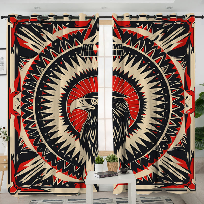 LVR0092 Pattern Native American Living Room Curtain