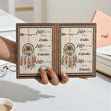 Listen To the Wind Native American Leather Passport Wallet