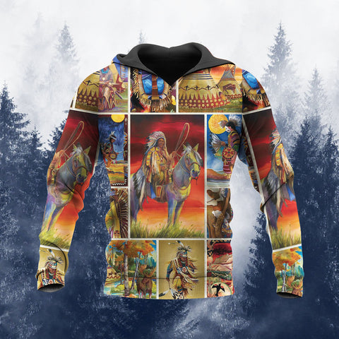 M01_1412020 Chief Native American 3D Hoodie