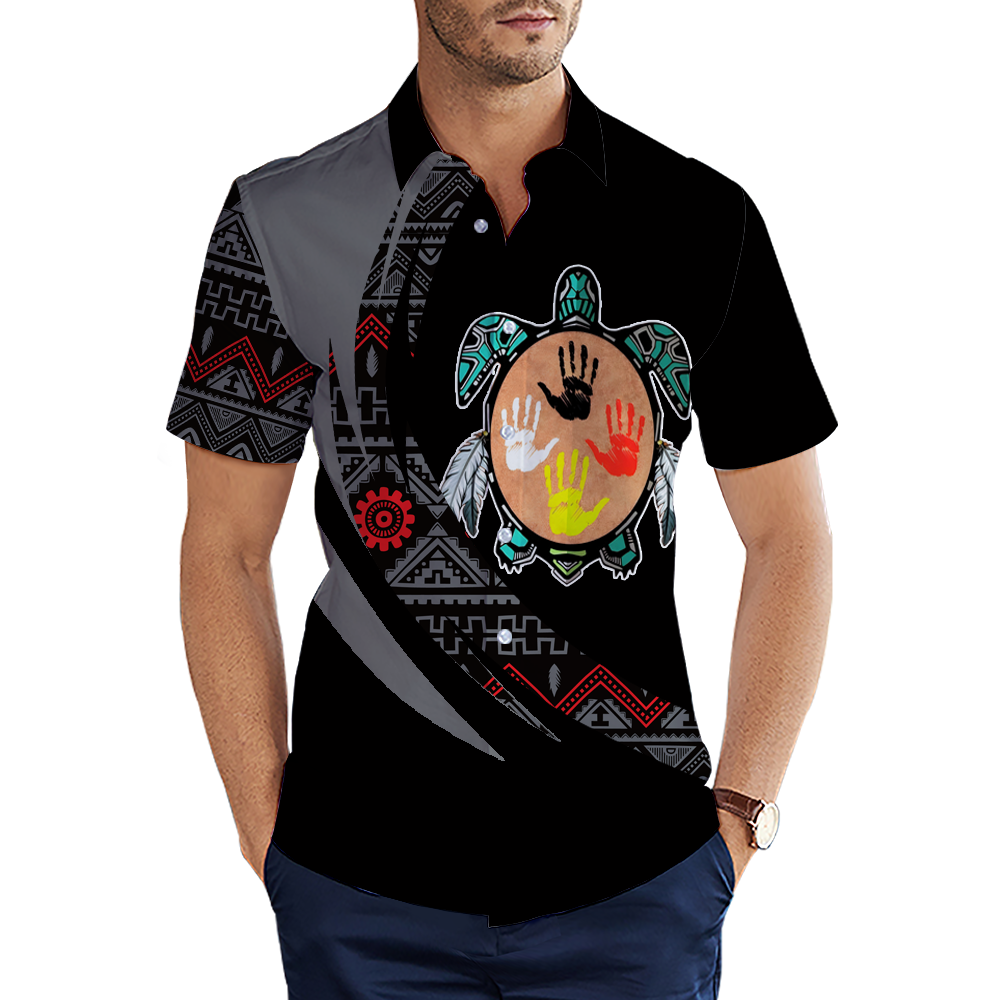 MTS0002 Tribal Turtle Spirit Native American 3D Men's Shirt