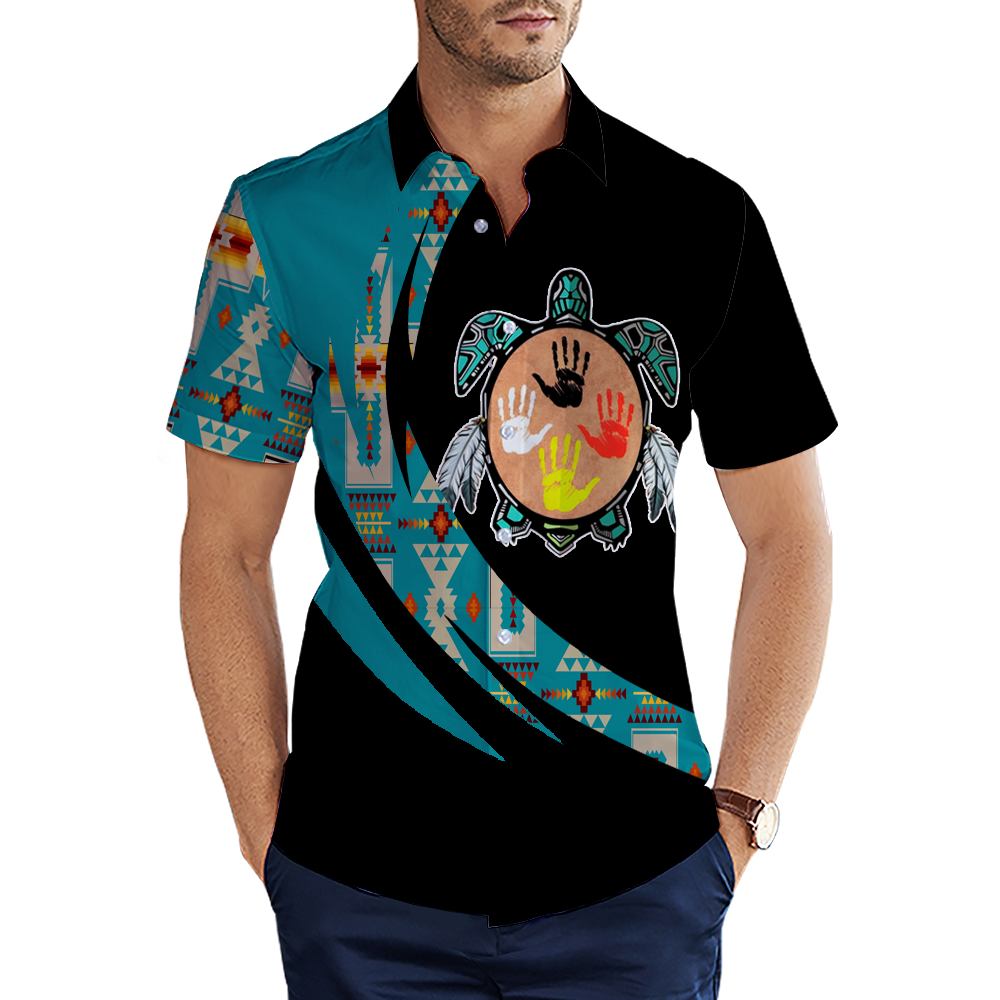 MTS0003 Tribal Turtle Spirit Native American 3D Men's Shirt