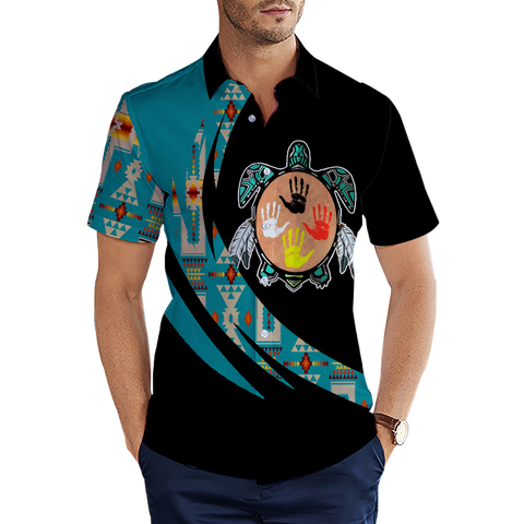 MTS0003 Tribal Turtle Spirit Native American 3D Men's Shirt