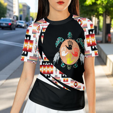 MTS0004 Native American Women Short-sleeve Rash Guard