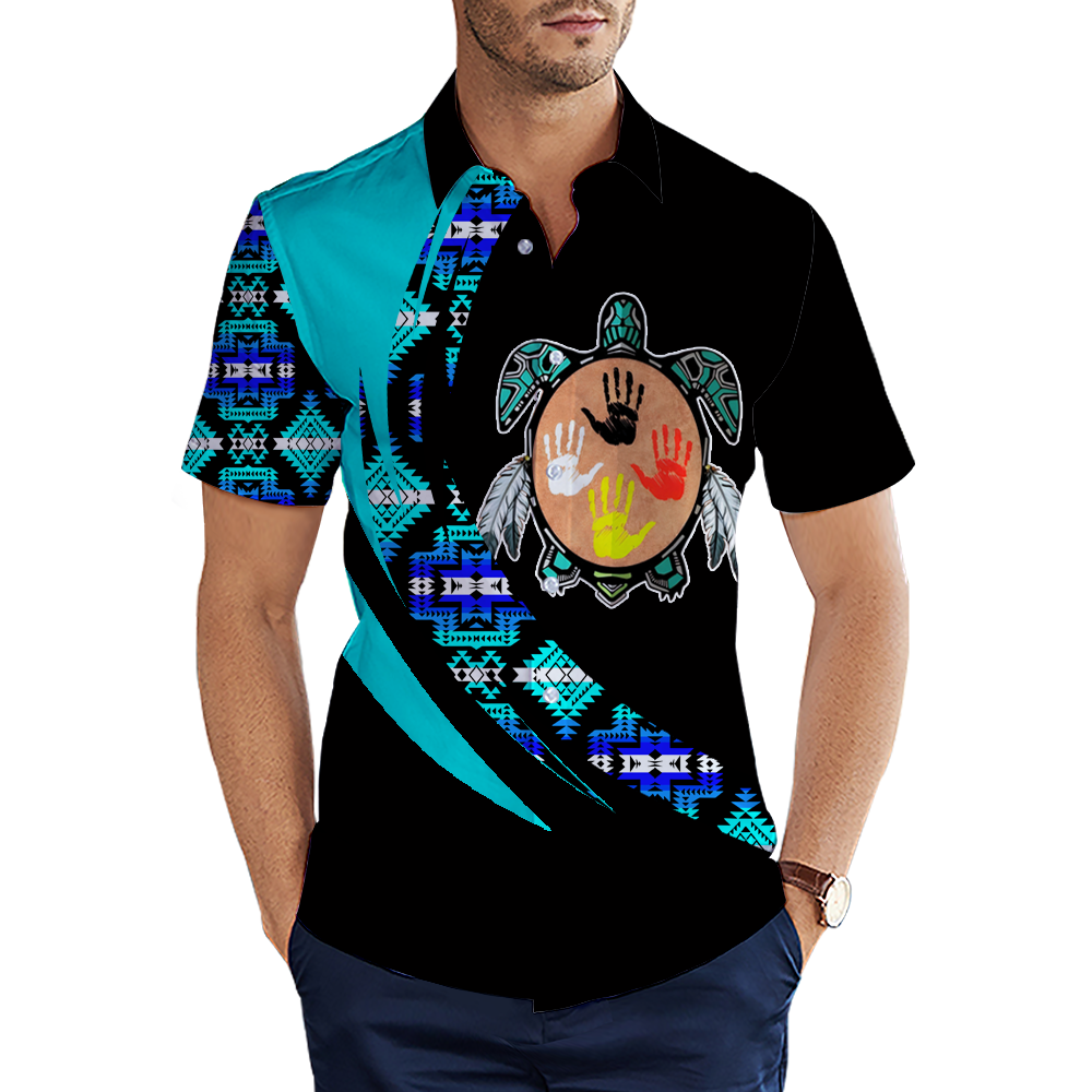 MTS0005 Tribal Turtle Spirit Native American 3D Men's Shirt