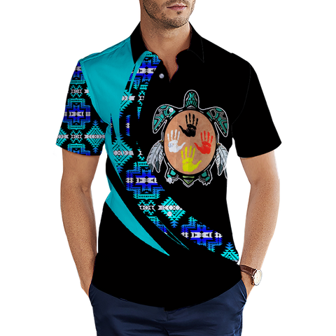 MTS0005 Tribal Turtle Spirit Native American 3D Men's Shirt