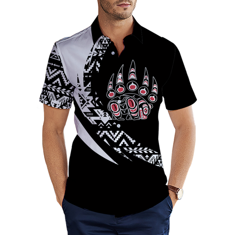 MTS0006 Bear Symbol Pattern Native American 3D Men's Shirt