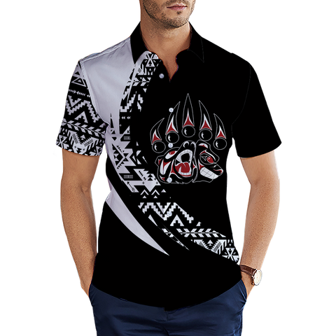 MTS0007 Bear Symbol Pattern Native American 3D Men's Shirt